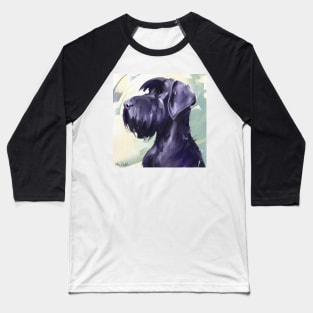 Royal Purple Monochromatic Schnauzer Baseball T-Shirt